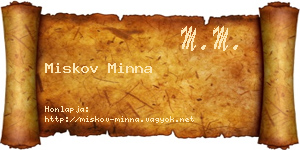 Miskov Minna névjegykártya